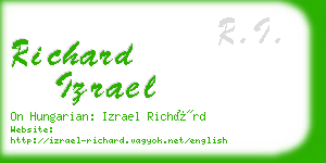 richard izrael business card